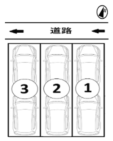 宮町一丁目第1パーキングの駐車配置図