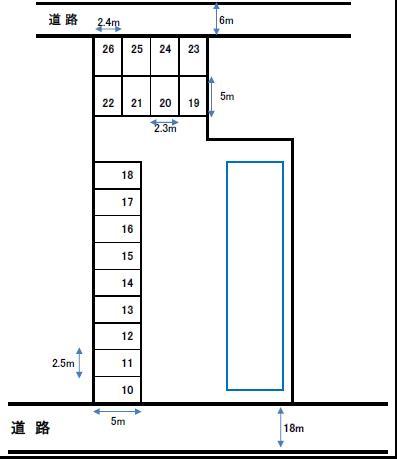 中本駐車場の駐車配置図