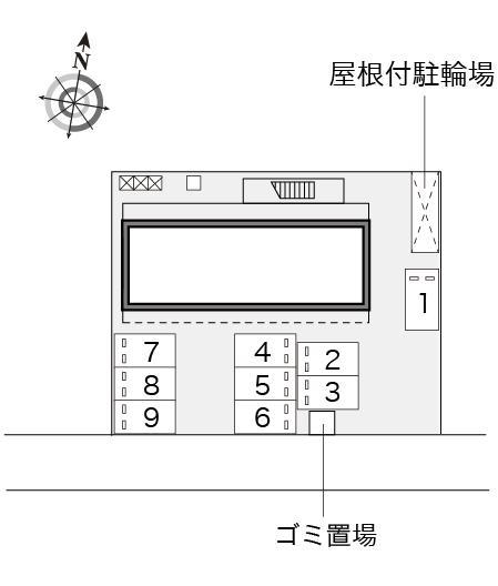 サンコートオンダ(14177)の駐車配置図