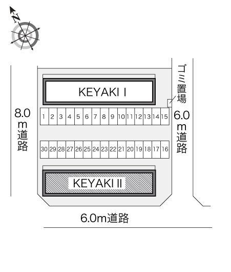 ＫＥＹＡＫＩ　Ⅱ(21179)の駐車配置図