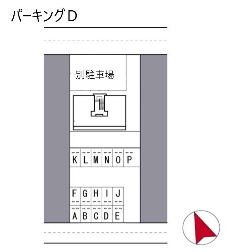 パーキングＤの駐車配置図