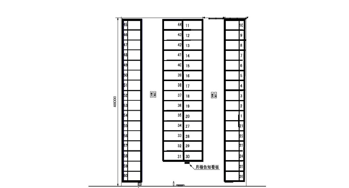 荒井駅前第2の駐車配置図