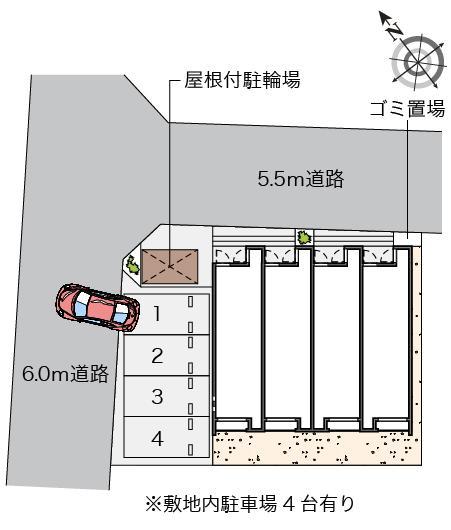クレイノゲルリッツ(57285)の駐車配置図