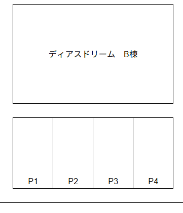 ディアスドリームB棟　駐車場の駐車配置図