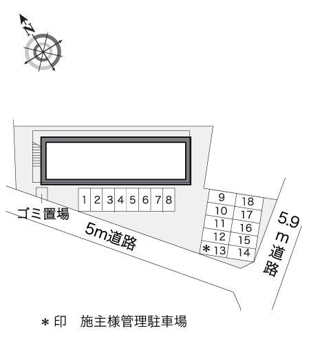 コスモスＮＯ．５(13473)の駐車配置図