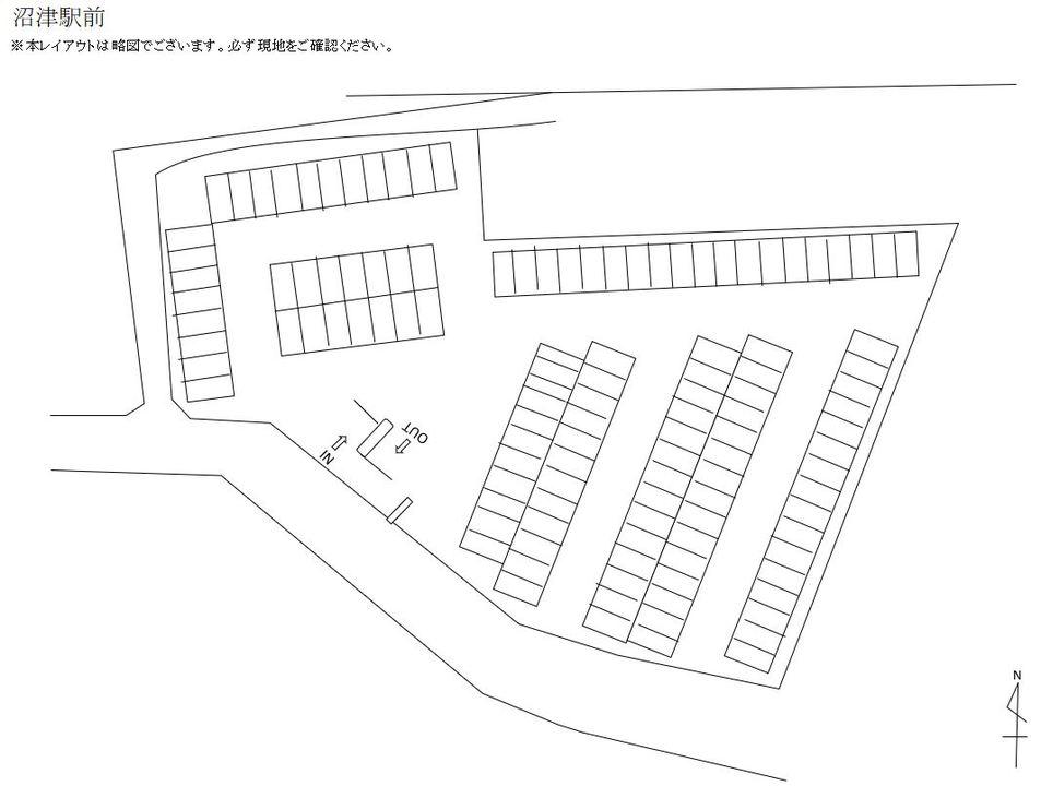 沼津駅前の駐車配置図