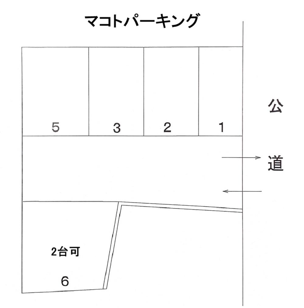マコトパーキングの駐車配置図