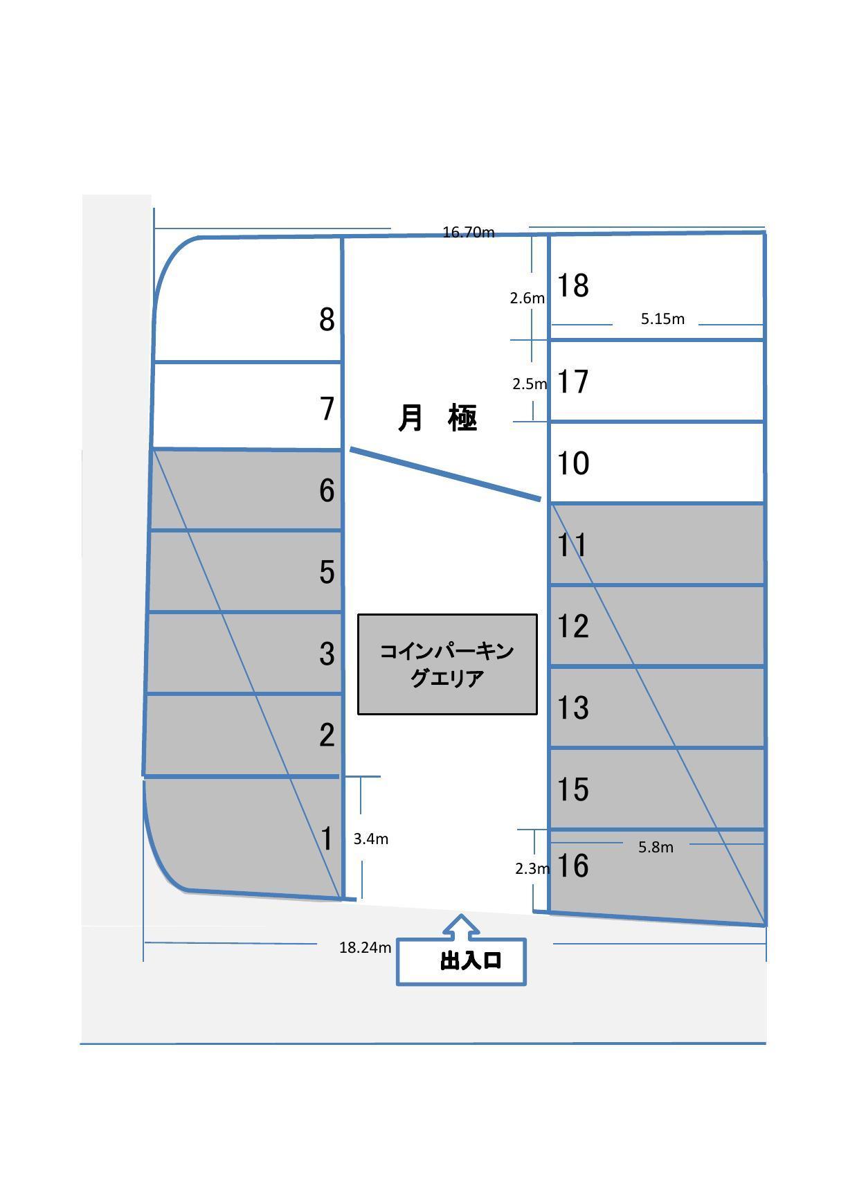 湊第3駐車場の駐車配置図