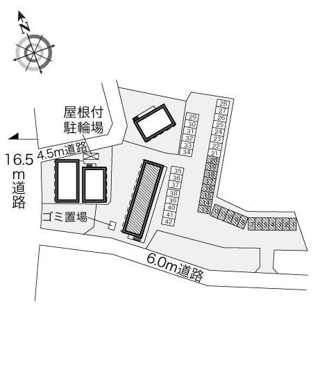 北本西(13193)の駐車配置図