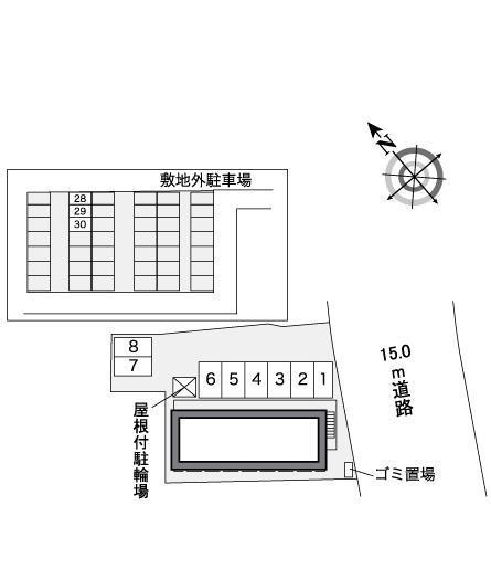 ディアコート６(37631)の駐車配置図