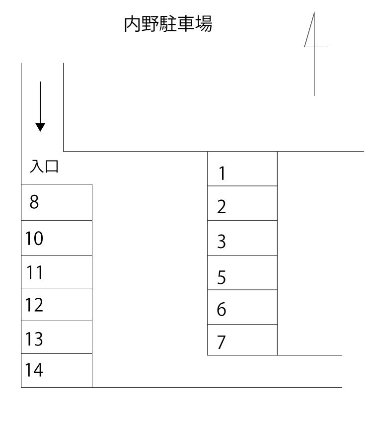 内野駐車場の駐車配置図