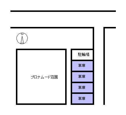 プロムナード荘園の駐車配置図
