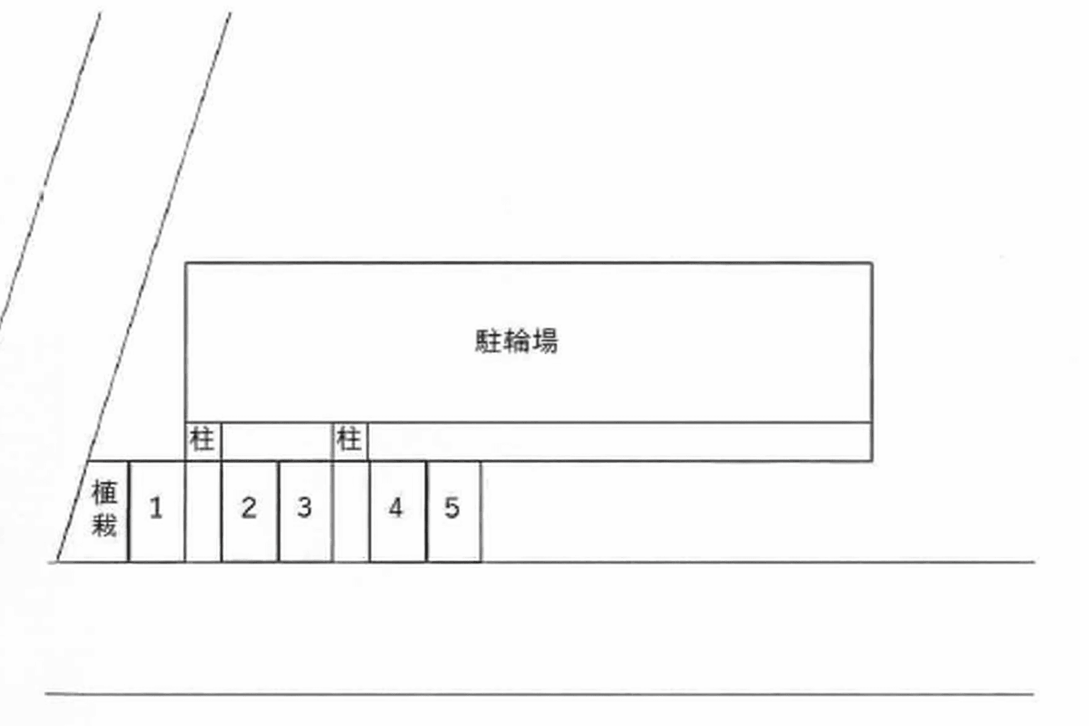 ヴィラエスポアール駐車場の駐車配置図