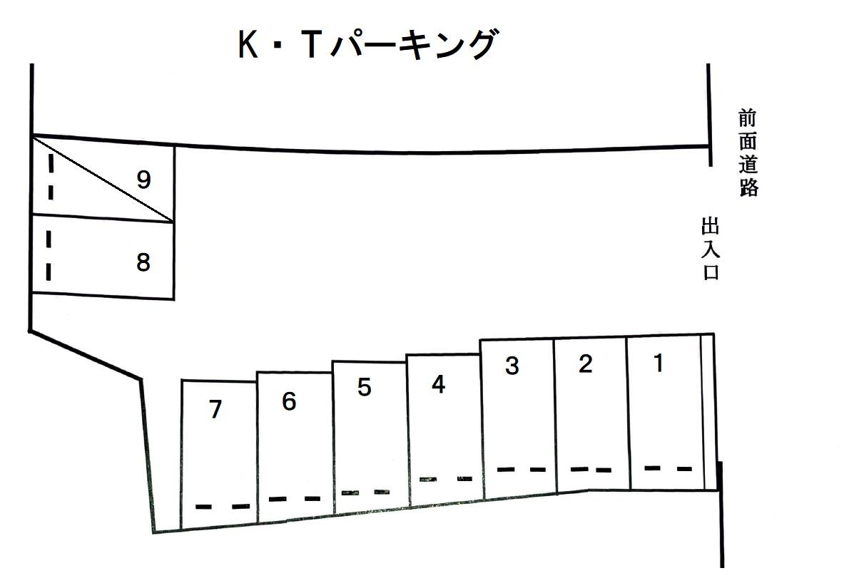 K・Ｔパーキングの駐車配置図
