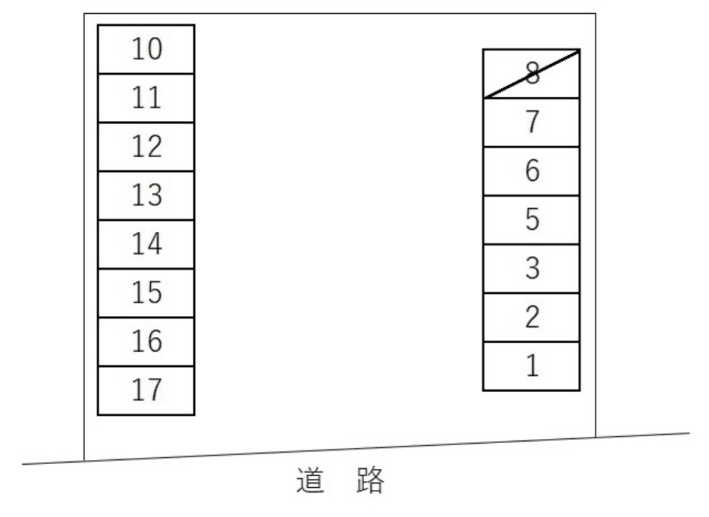 中野パーキングの駐車配置図
