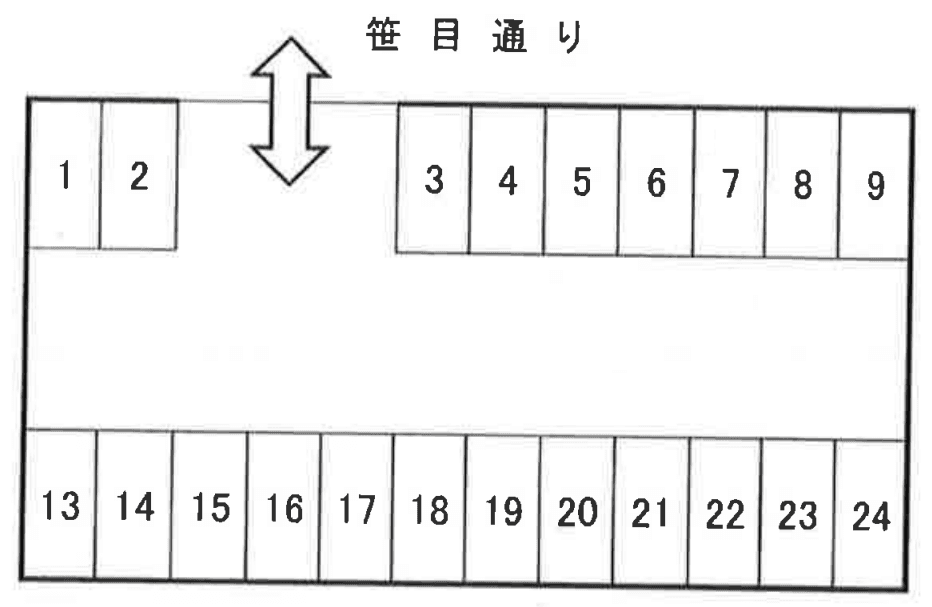 スリーゼパーキングの駐車配置図