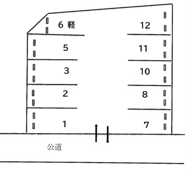 坂ノ上パーキングの駐車配置図