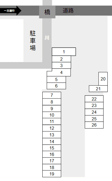 尾高町61駐車場の駐車配置図