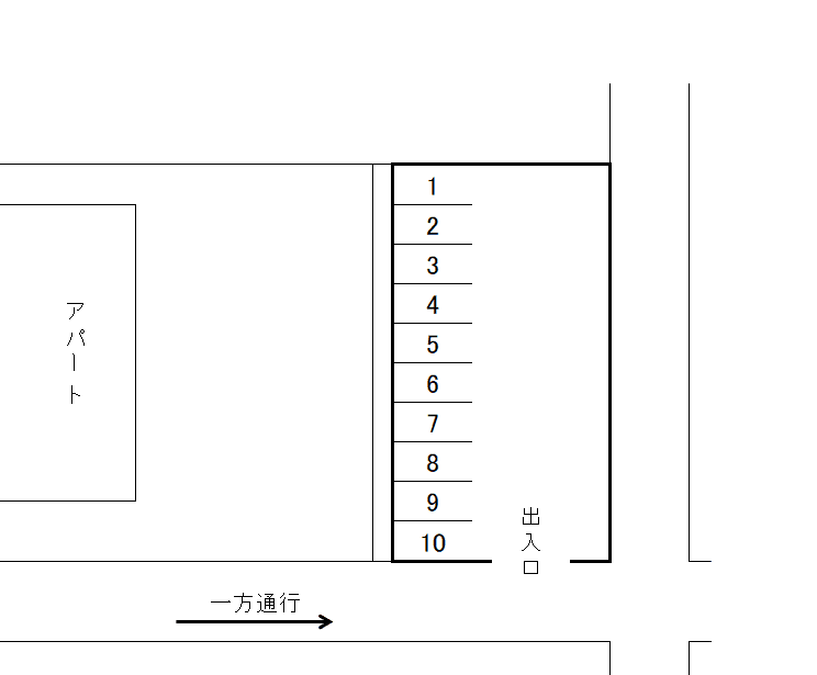 A-77 登呂2丁目 海野貸駐車場の駐車配置図