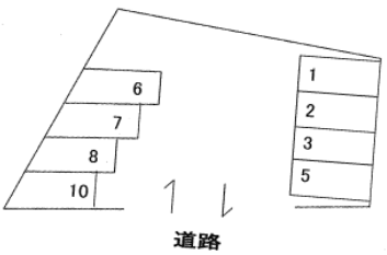前沼パーキングの駐車配置図