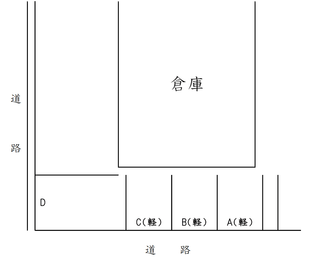 YM倉庫Ⅱパーキングの駐車配置図