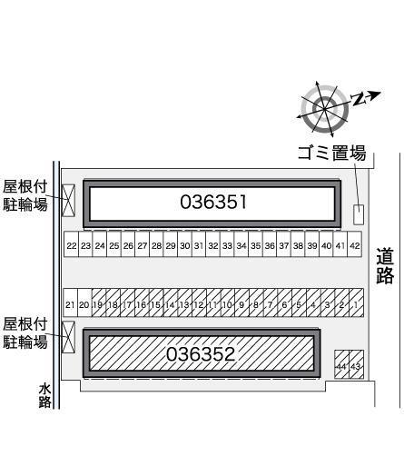 賀庄２(36352)の駐車配置図