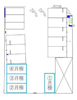 岐阜加納水野町第１の駐車配置図