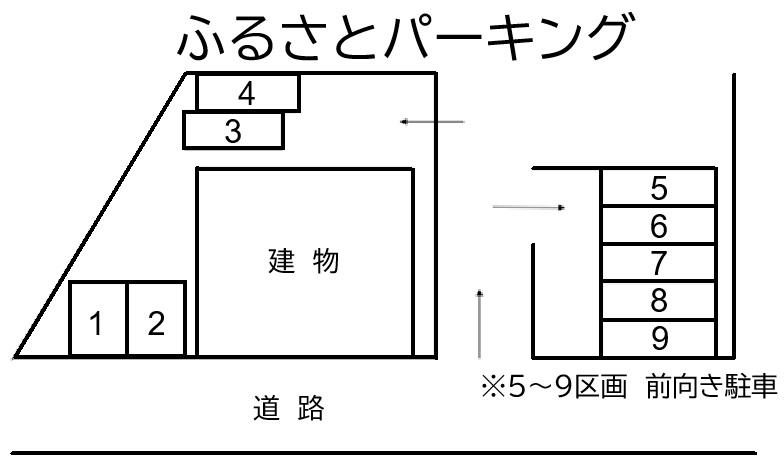 ふるさとパーキングの駐車配置図