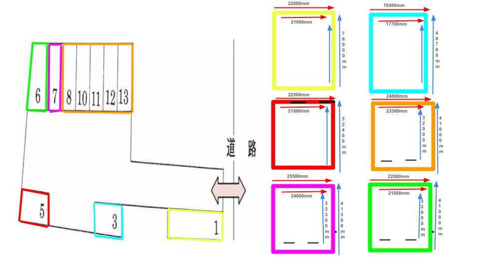 のと駐車場の駐車配置図