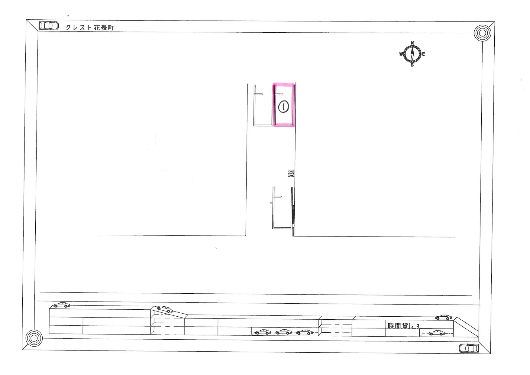 クレスト花表町の駐車配置図