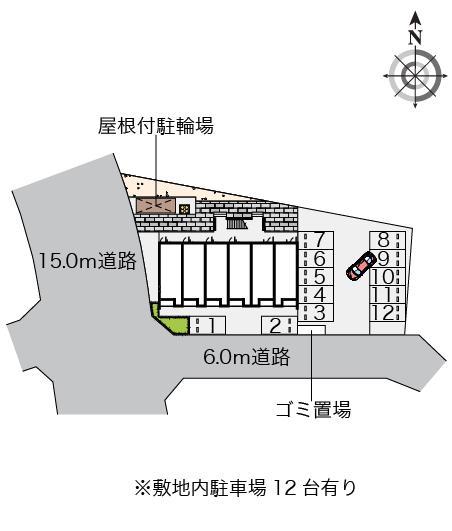 クレイノオレンジドア(56858)の駐車配置図