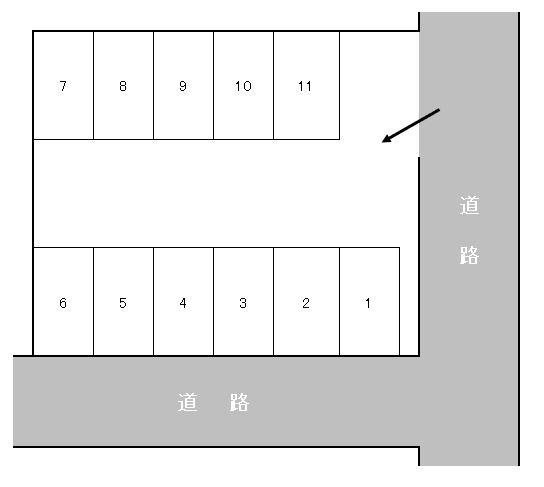 榛名月極駐車場の駐車配置図