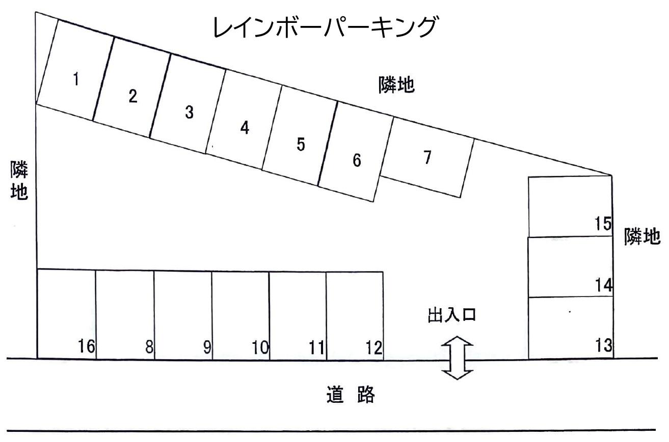 レインボーパーキングの駐車配置図