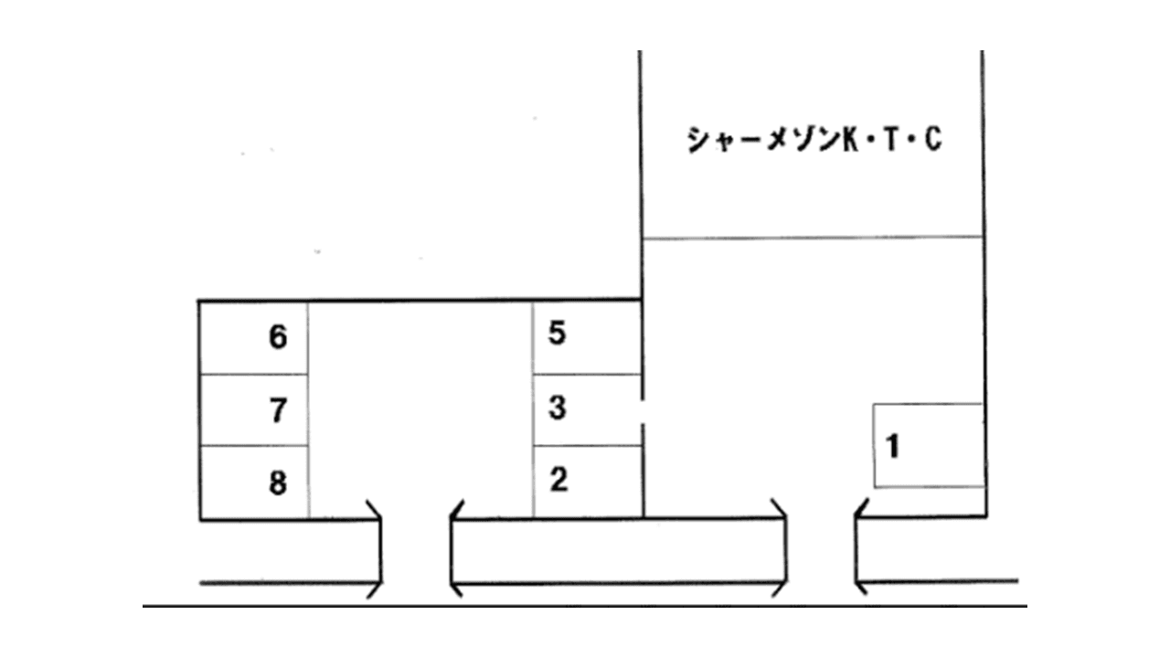 シャーメゾンＫ・Ｔ・Ｃガレージの駐車配置図