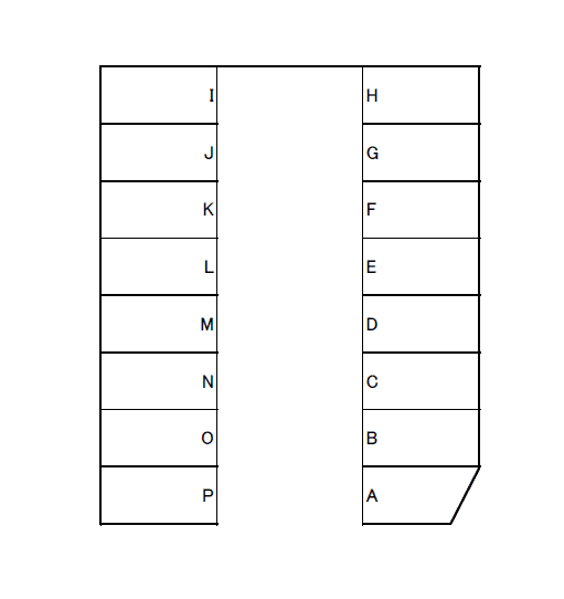丘パーキングの駐車配置図