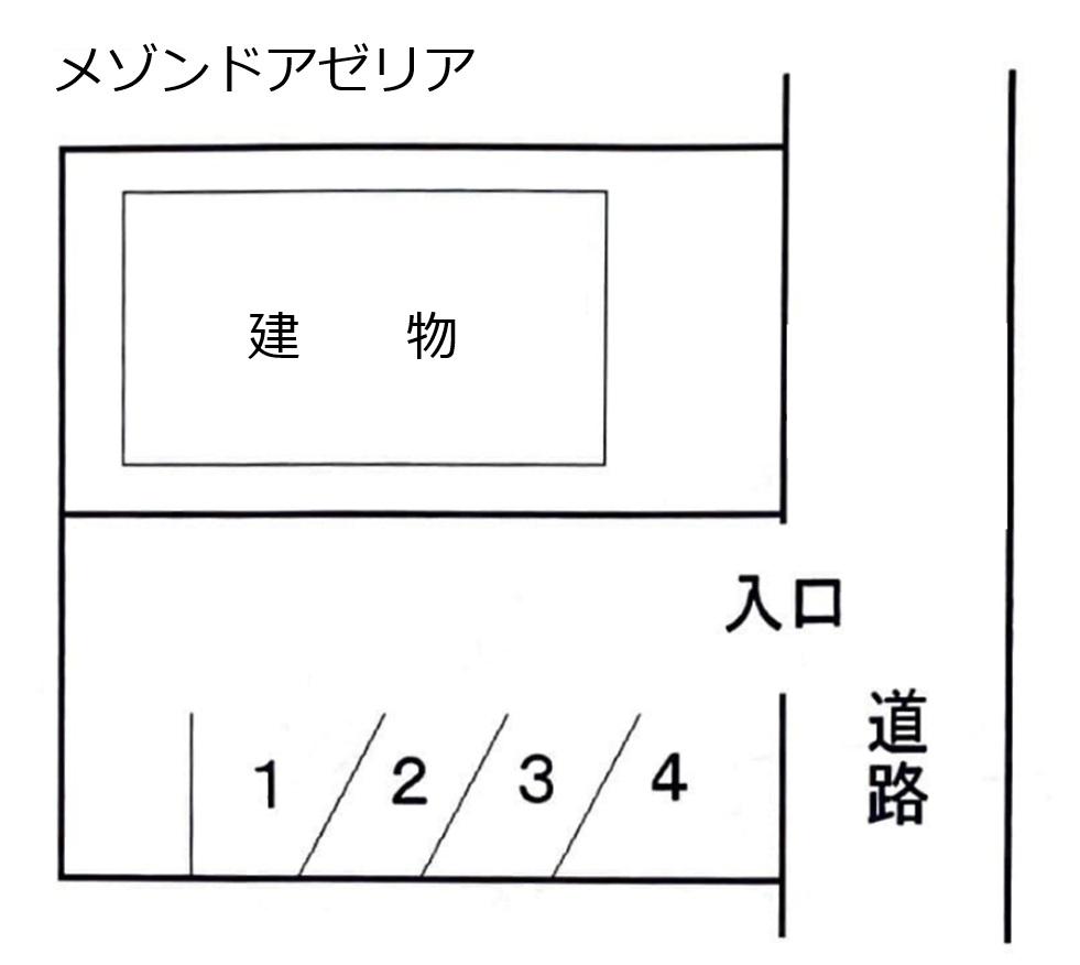 メゾンドアゼリアの駐車配置図