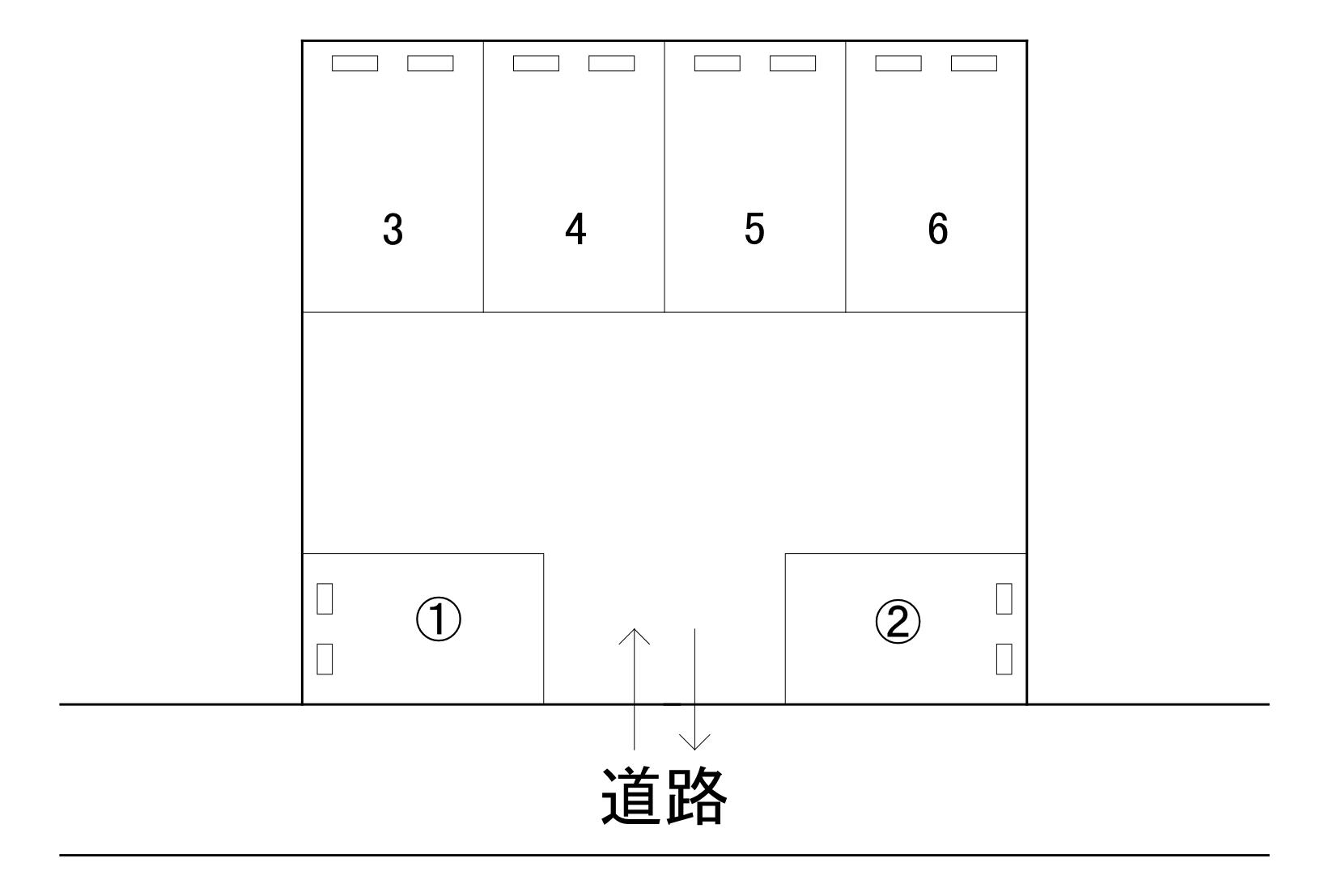 になた駐車場の駐車配置図