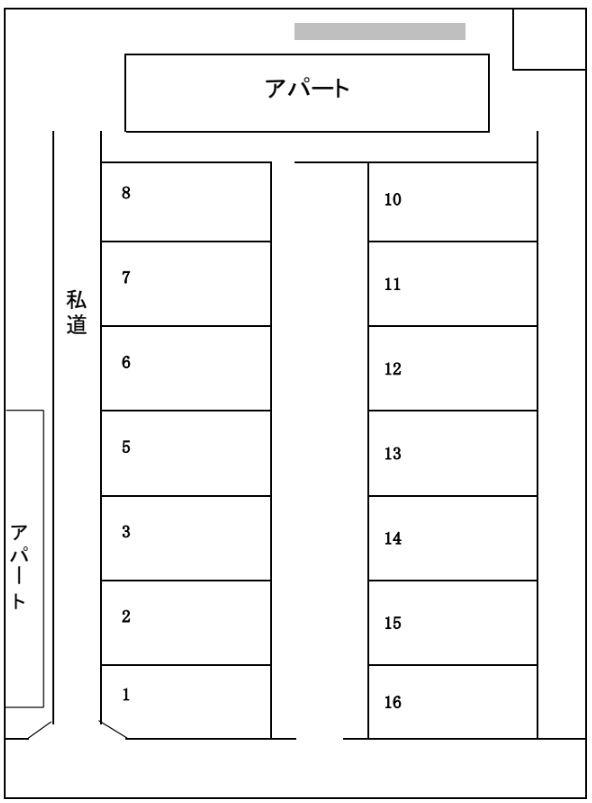 三武第二駐車場の駐車配置図