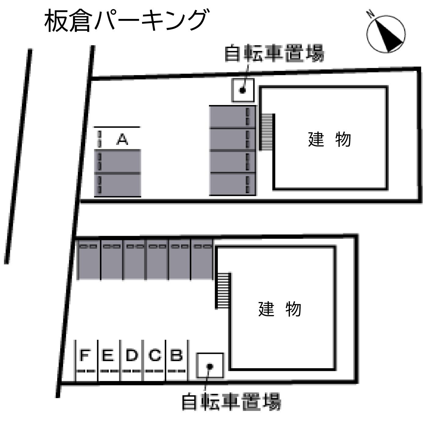 板倉パーキングの駐車配置図