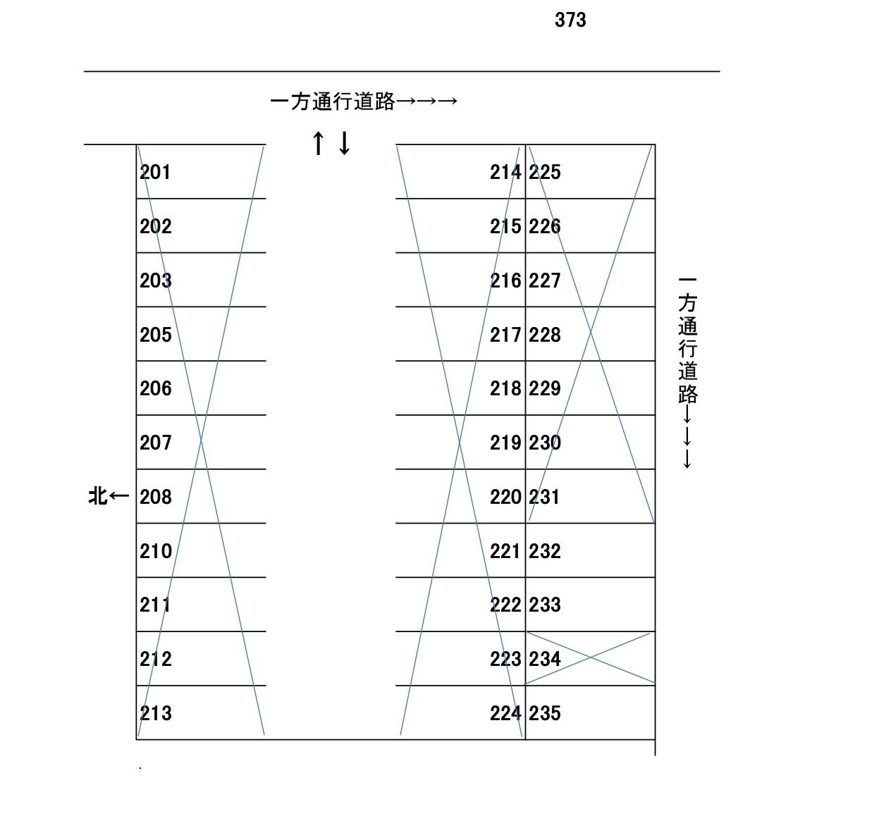 岩倉－373の駐車配置図
