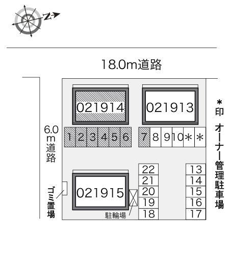 ＧＲＥＥＮＶＩＥＷ６(21914)の駐車配置図
