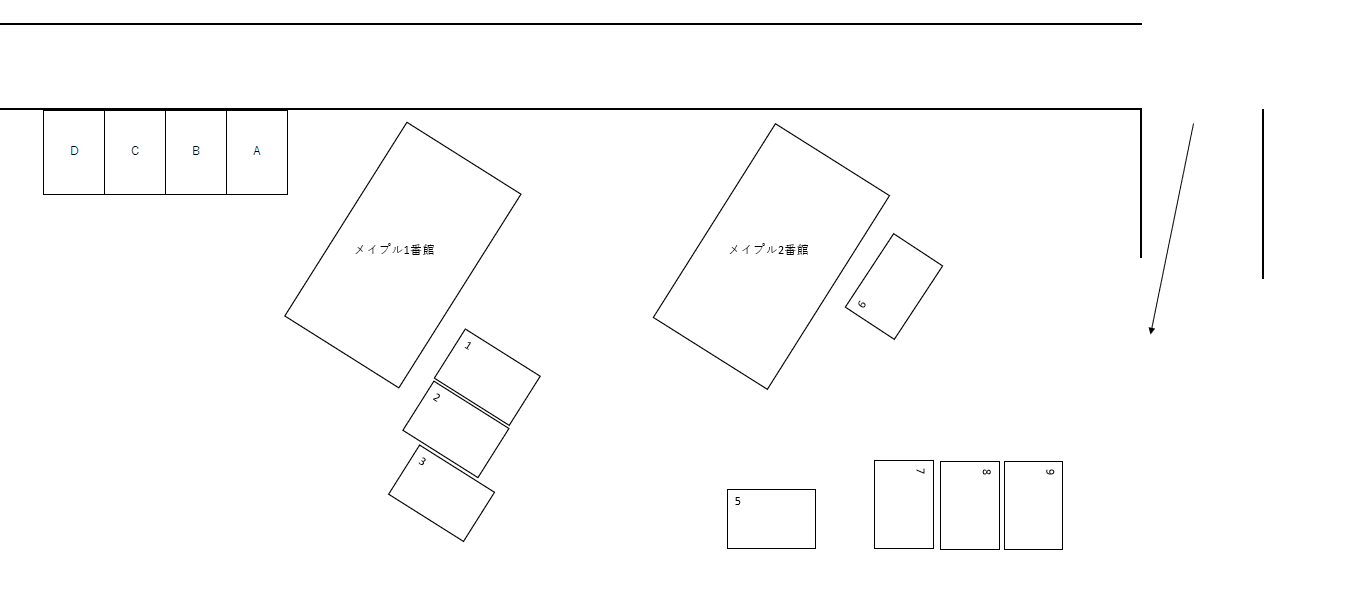 メイプル1番館付属駐車場の駐車配置図
