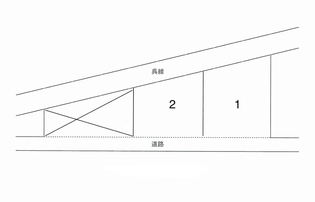 藤得ガレージ（矢野東）の駐車配置図