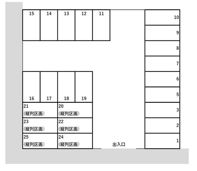 Kay´sパーキングⅡの駐車配置図