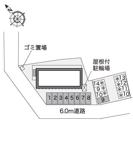 シャングリラ(31185)　敷地外駐車場の駐車配置図