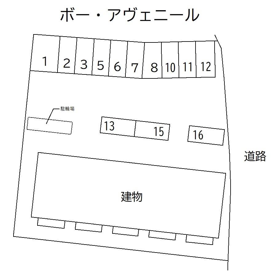 ボー・アヴェニールの駐車配置図