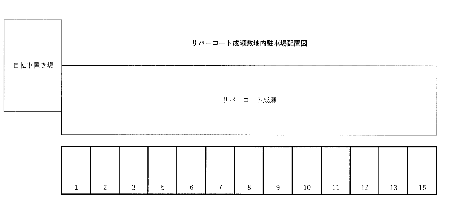 リバーコート成瀬の駐車配置図