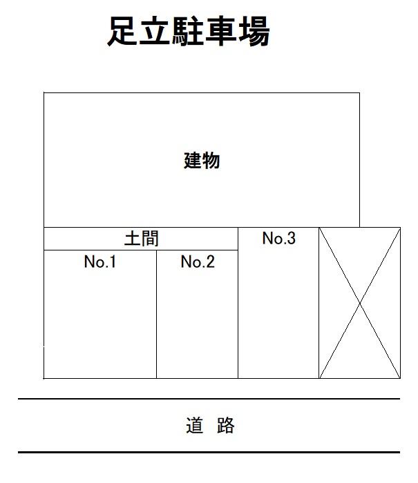 足立駐車場の駐車配置図