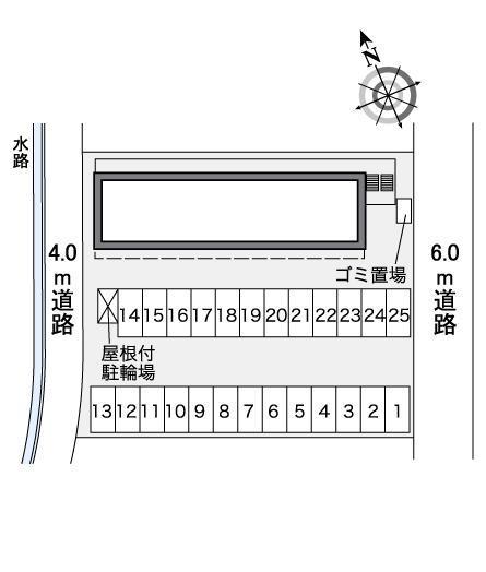 新開(36741)の駐車配置図