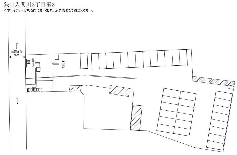 狭山入間川３丁目第２の駐車配置図